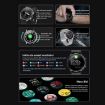 CF85 Silver Smart Watch 1.32" Color Screen with Silicone Band - 4