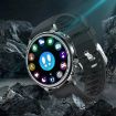 CF85 Silver Smart Watch 1.32" Color Screen with Silicone Band - 5