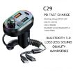 C29 Car Bluetooth 5.0 FM Transmitter MP3 Player with Fast Charge - 2