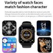 1.8" Q28 Smart Watch, Heart Rate & Blood Pressure Monitor (Black) - 4