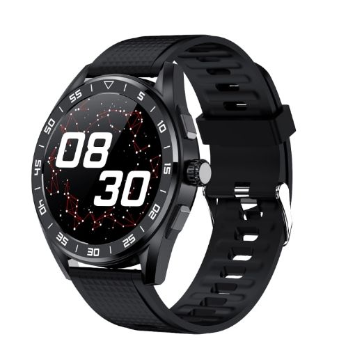 PG339 Smart Watch 1.39" Screen, Heart Rate/Blood Pressure Monitor (Black) - 1