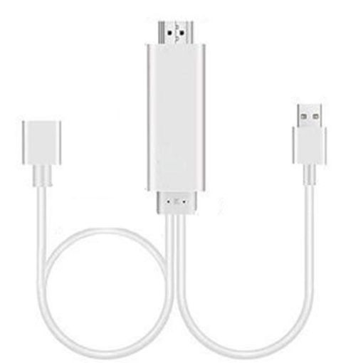 USB Male + Female to HDMI Male 1080P Adapter Dongle Cable - 1