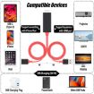 USB Male + Female to HDMI Male 1080P Adapter Dongle Cable - 5