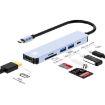 JUNSUNMAY 6 in 1 USB-C Hub: 4K HDMI, PD Charge, SD/TF Reader - 1