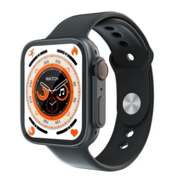 S8 Ultra Smart Watch, 1.81" Screen, Heart Rate/BP Monitoring (Black) - 1