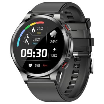 W11 1.32" Smart Watch, Heart Rate/Blood Pressure Monitor (Black) - 1