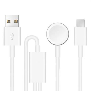 2 in 1 USB Magnetic Charger for Apple Watch & Type-C Phone 1.2m - 1