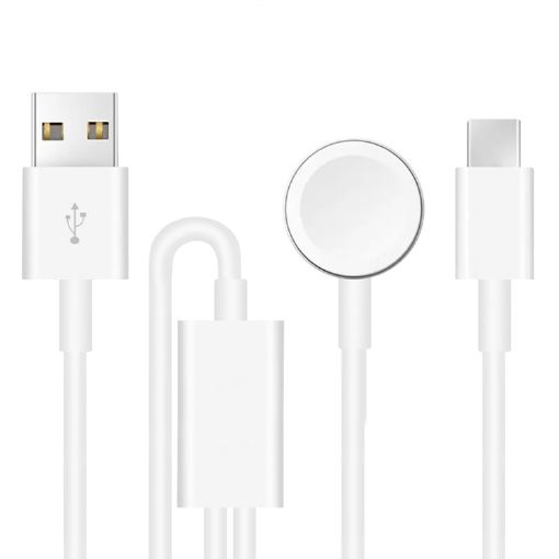 2 in 1 USB Magnetic Charger for Apple Watch & Type-C Phone 1.2m - 1