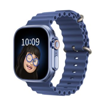 WS68 ULTRA 1.85" Smart Watch, Heart Rate/Blood Pressure Monitor (Blue) - 1