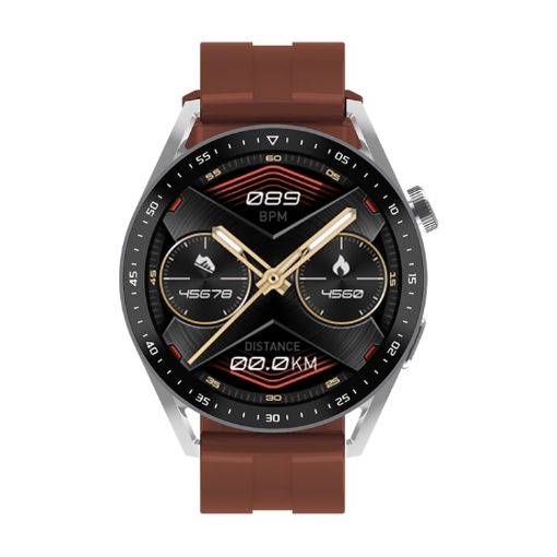 EC33 Pro 1.48" Smart Watch, Heart Rate/Blood Pressure Monitor (Coffee) - 1