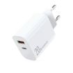 NORTHJO NOPD2002 PD20W USB-C + QC 3.0 Dual Fast Charger (White) - 1
