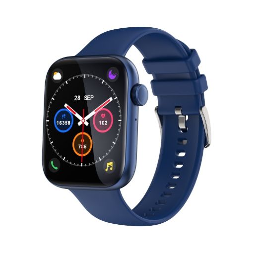 P59 2.01" Smart Watch with Heart Rate, BP, Blood Oxygen Monitor, Blue - 1