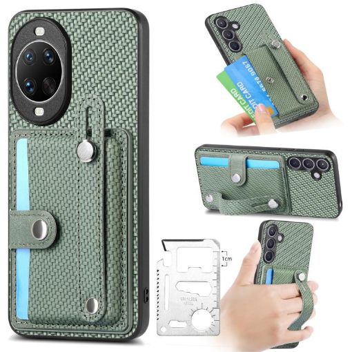 Huawei nova 14 Pro Green Wallet Cover with Kickstand & Tool Knife - 1