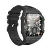 AK55 1.91" Waterproof Smartwatch with Heart/Blood Monitoring (Black) - 3