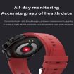 ET440 Smart Watch, 1.39" Screen, Heart/BP/Glucose Monitor, Red Strap - 6