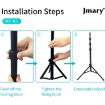 JMARY MT45 Cell Phone Clip Camera Mount & Selfie Stick Tripod - 4