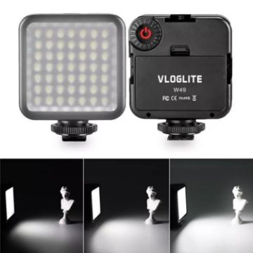 VLOGLITE W49 LED Mini Fill Light for Photography and Streaming - 1