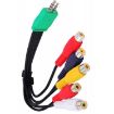 JUNSUNMAY 0.3m 3.5mm/2.5mm to 5xRCA AV Cable for Samsung TV - 5