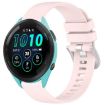 Garmin Forerunner 265S Pink Silicone Watch Band with Silver Buckle - 1