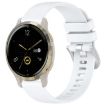 Garmin Venu 2S White Silicone Watch Band with Silver Buckle - 1