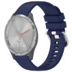Garmin Vivomove 3S Dark Blue Silicone Watch Band Silver Buckle - 1