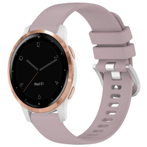 Garmin Vivoactive 4S Purple Silicone Band with Silver Buckle - 1
