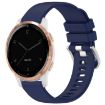 Garmin Vivoactive 4S Dark Blue Silicone Watch Band with Silver Buckle - 1
