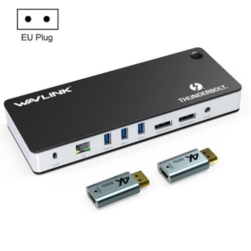 WAVLINK UTD21H 11-in-1 4K Dual DisplayPort Thunderbolt 3 Dock EU Plug - 1