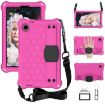 Alcatel Joy Tab2/3T 8.0 Honeycomb EVA Hybrid Case - Rose Red+Black - 1
