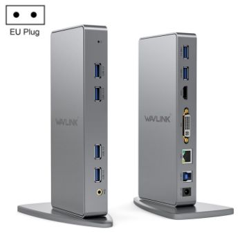 WAVLINK WL-UG39DK7 USB3.0 Hub Adapter Universal Docking Station EU Plug - 1