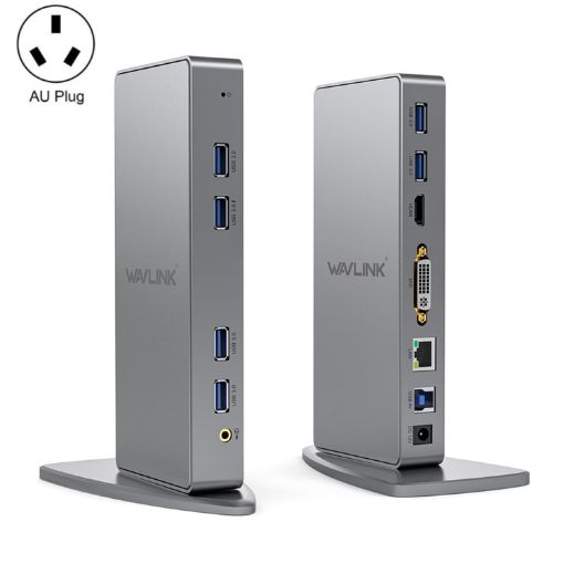 WAVLINK USB3.0 Hub Multi-Screen Docking Station, AU Plug Adapter - 1