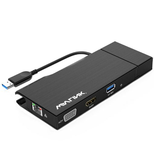 WAVLINK USB3.0 HD/VGA/Gigabit Ethernet Splitter Adapter WL-UG39DH2 - 1