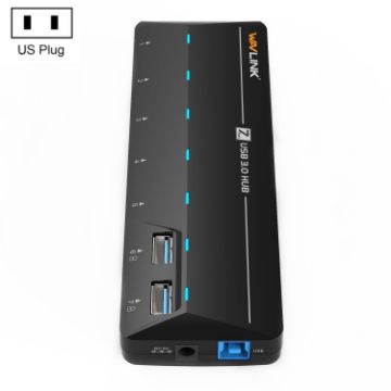 WAVLINK WL-UH3073D USB3.0 7-Port Hub Dock with Switch (US Plug) - 1
