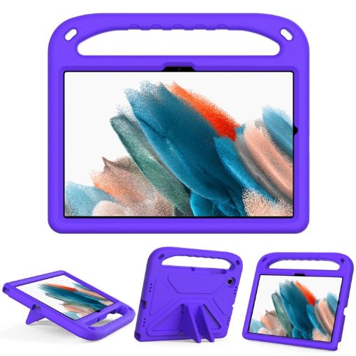 Purple EVA Shockproof Case with Holder for Samsung Galaxy Tab A8 10.5/X200 - 1