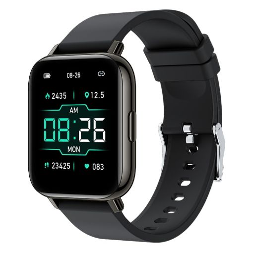 Rowatch 2S Smart Watch, 1.65" TFT, Blood Pressure/Sleep Monitor (Black) - 1