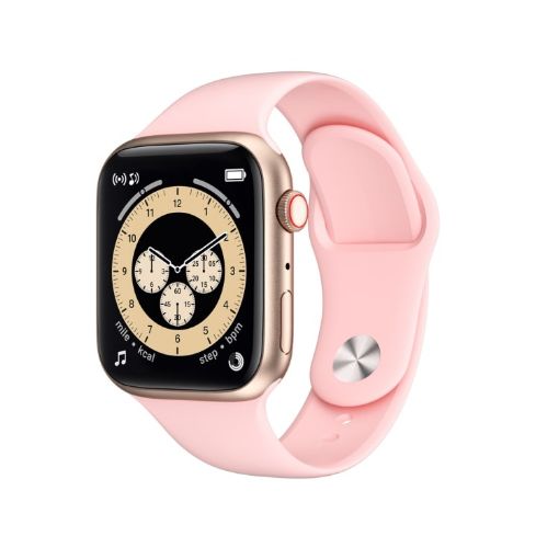 HW22 Pro Smart Watch, 1.75" HD Screen, Bluetooth, Temp Monitor, Pink - 1