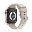 ET570 Smart Watch, 1.96" Screen, Silicone Strap, Bluetooth/ECG, Beige - 4