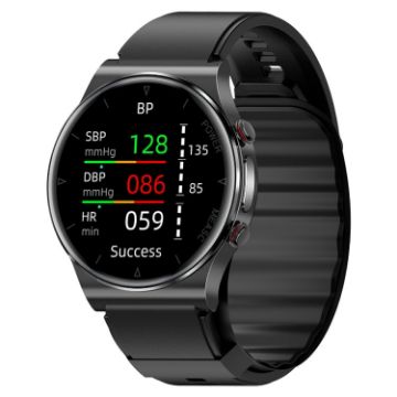 P70 Smart Watch, 1.3" Color Screen, Blood Pressure/ECG, Black - 1