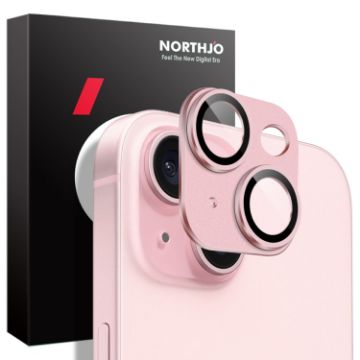 iPhone 15/15 Plus NORTHJO Pink Matte Camera Lens Protector - 1