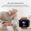 G18 1.83" Smart Watch with Leather Strap - Blood Sugar/Uric Acid Support - 5