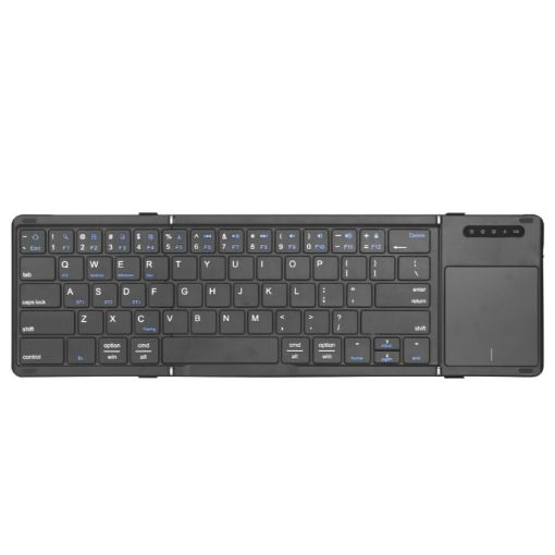 Foldable PU Leather Wireless Bluetooth Keyboard with Touchpad B077T - 1