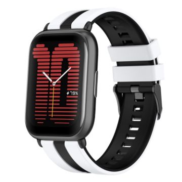 Amazfit Active 20mm Two-Color Sports Watch Band (White+Black) - 1
