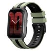 Amazfit Active 20mm Two-Color Silicone Watch Band, Green+Black - 1