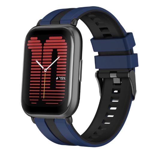 Amazfit Active 20mm Blue+Black Sports Silicone Watch Band - 1