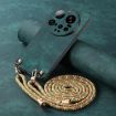 Xiaomi 15 Ultra Green Leather Phone Case with Crossbody Strap - 4