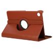 Brown ENKAY 360 Rotating Litchi Leather Case for Galaxy Tab A9 8.7 - 2