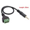 JUNSUNMAY 30cm 3.5mm Male to 3 Pin Stereo Audio Terminal Cable - 2