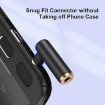 JUNSUNMAY Right Angle 3.5mm TRRS Audio Adapter Connector (Black) - 4