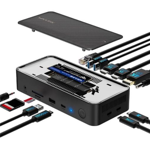 WAVLINK UMD23M 13-in-1 USB-C Hub with M.2 PCIe/SATA SSD Enclosure - 1