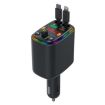 Y10 Car Charger FM Transmitter with Bluetooth MP3 & Retractable C+iP Cable - 1